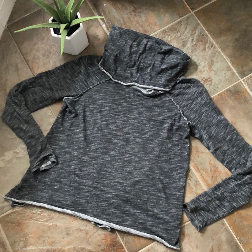 Free People Beach cowl neck 2 tone gray size Small